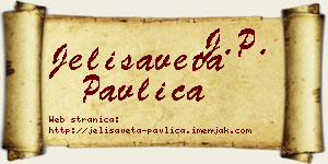 Jelisaveta Pavlica vizit kartica